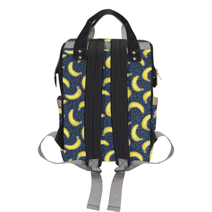 Banana Pattern Print Design BA09 Diaper Bag Backpack