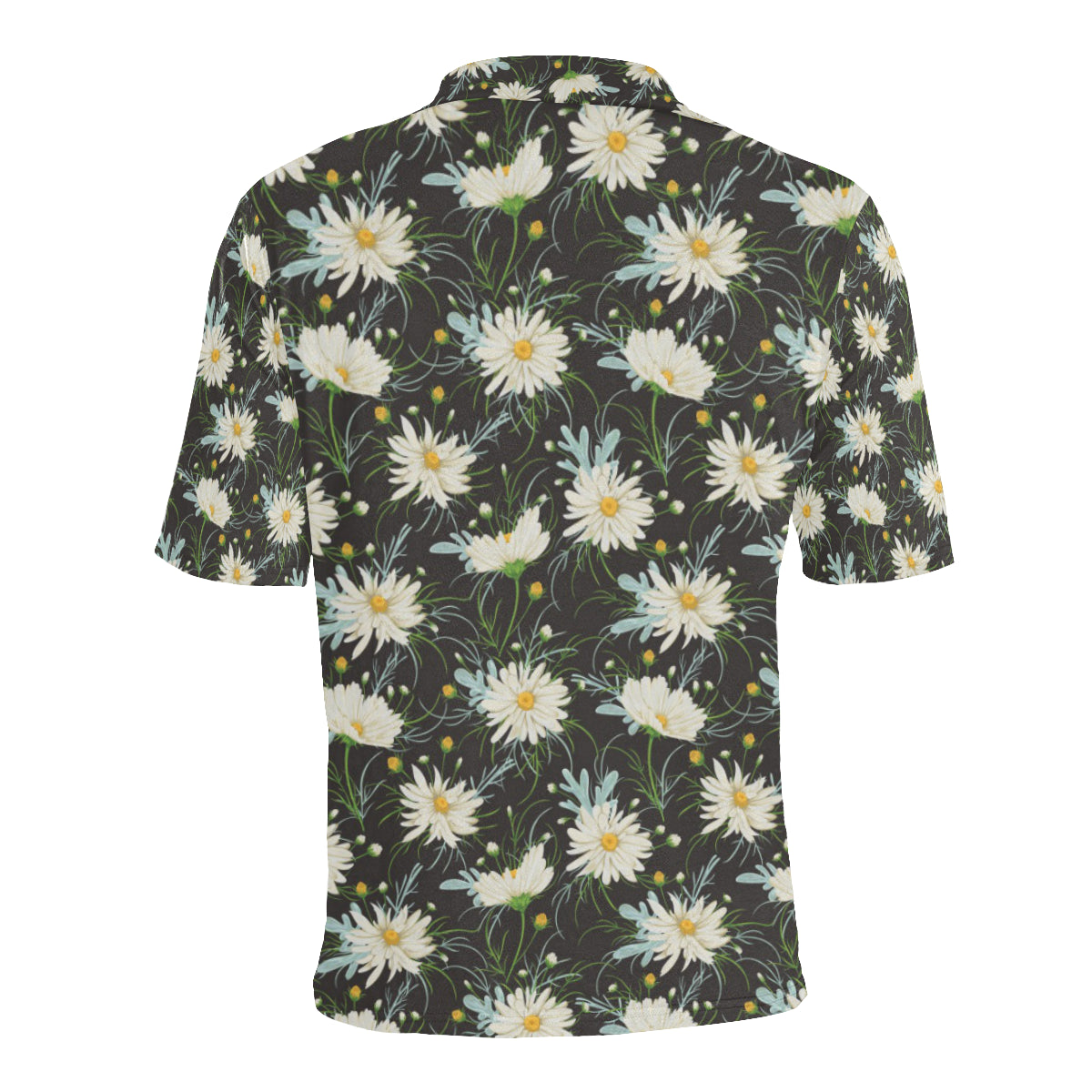 Daisy Pattern Print Design DS08 Men Polo Shirt