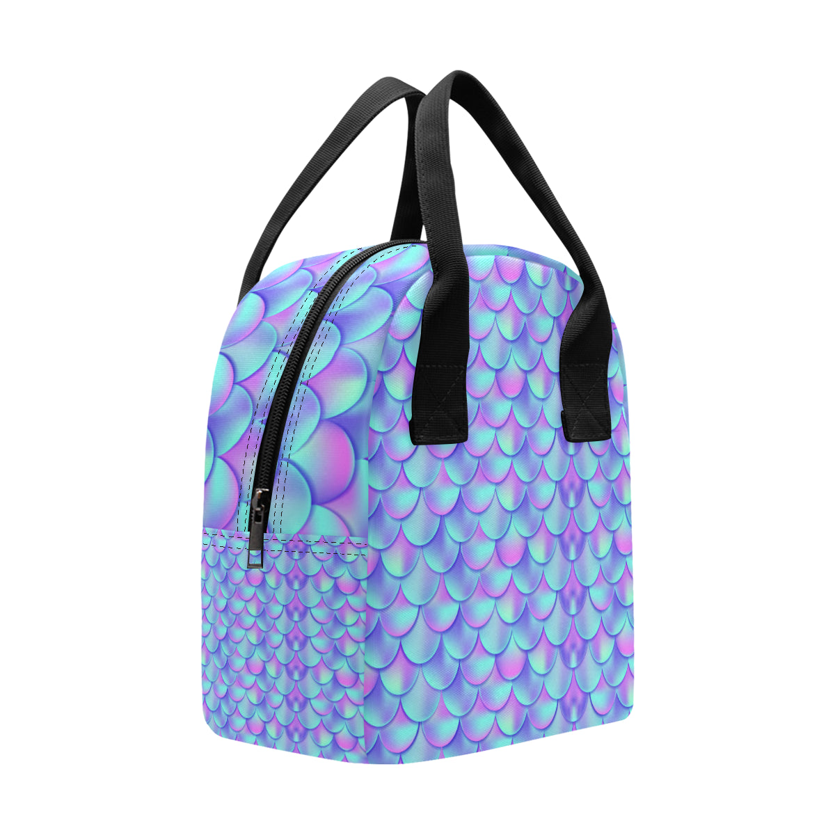Mermaid Tail Design Print Pattern Insulated Lunch Bag