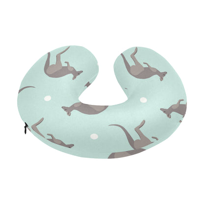 Kangaroos Pattern Print Design 04 U-Shaped Travel Neck Pillow