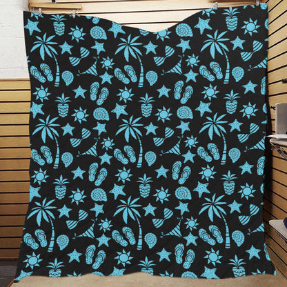 Beach Scene Pattern Print Design 03 Premium Quilt