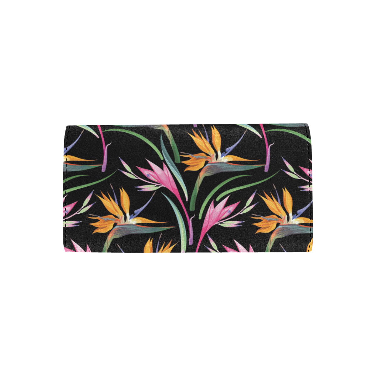Tropical Flower Pattern Print Design TF017 Women's Trifold Wallet