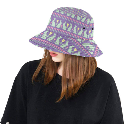 Rabbit Pattern Print Design RB01 Unisex Bucket Hat