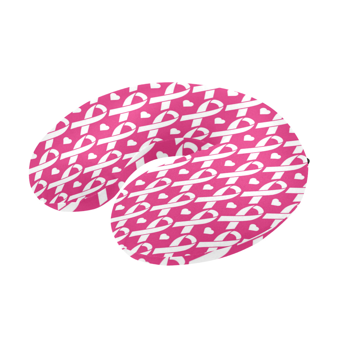 Breast cancer Pattern Print Design 05 U-Shaped Travel Neck Pillow