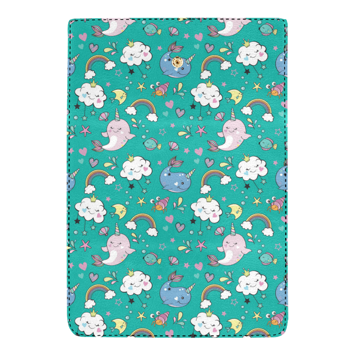Narwhal Pattern Print Design 04 Women's Trifold Wallet