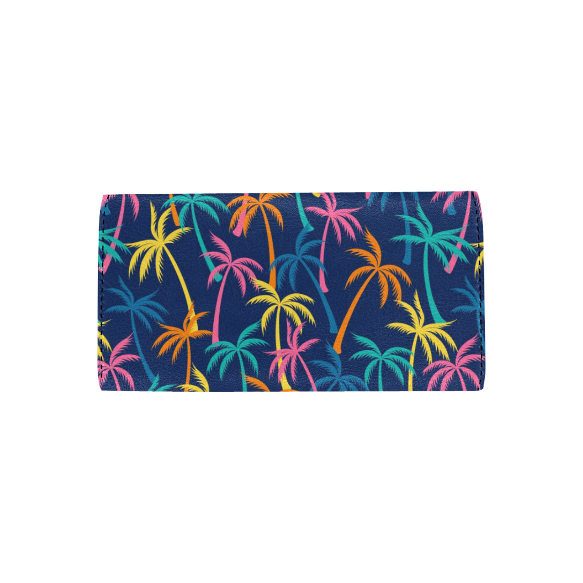 Palm Tree Pattern Print Design PT013 Women's Trifold Wallet