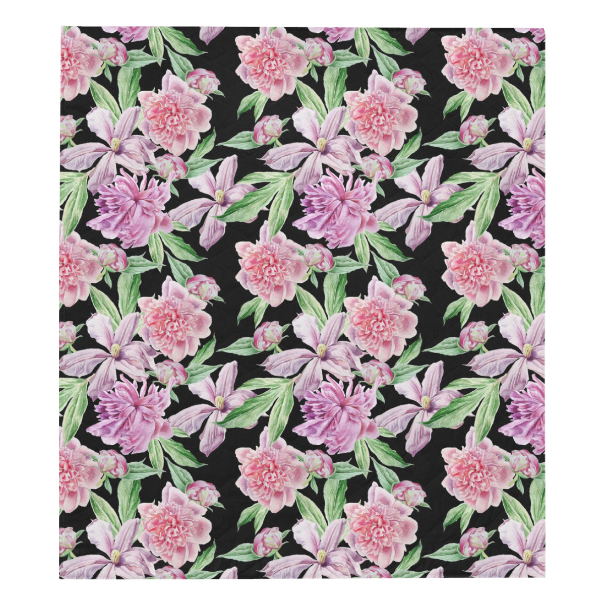 Peony Pattern Print Design PE08 Premium Quilt