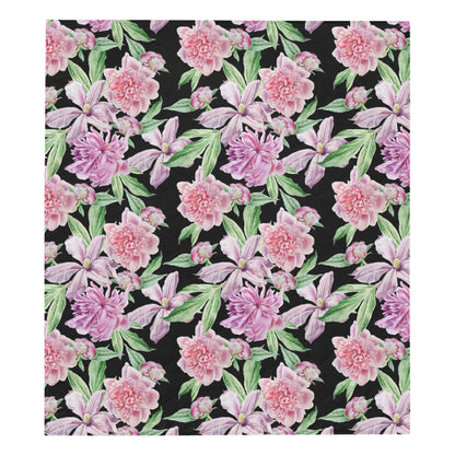 Peony Pattern Print Design PE08 Premium Quilt
