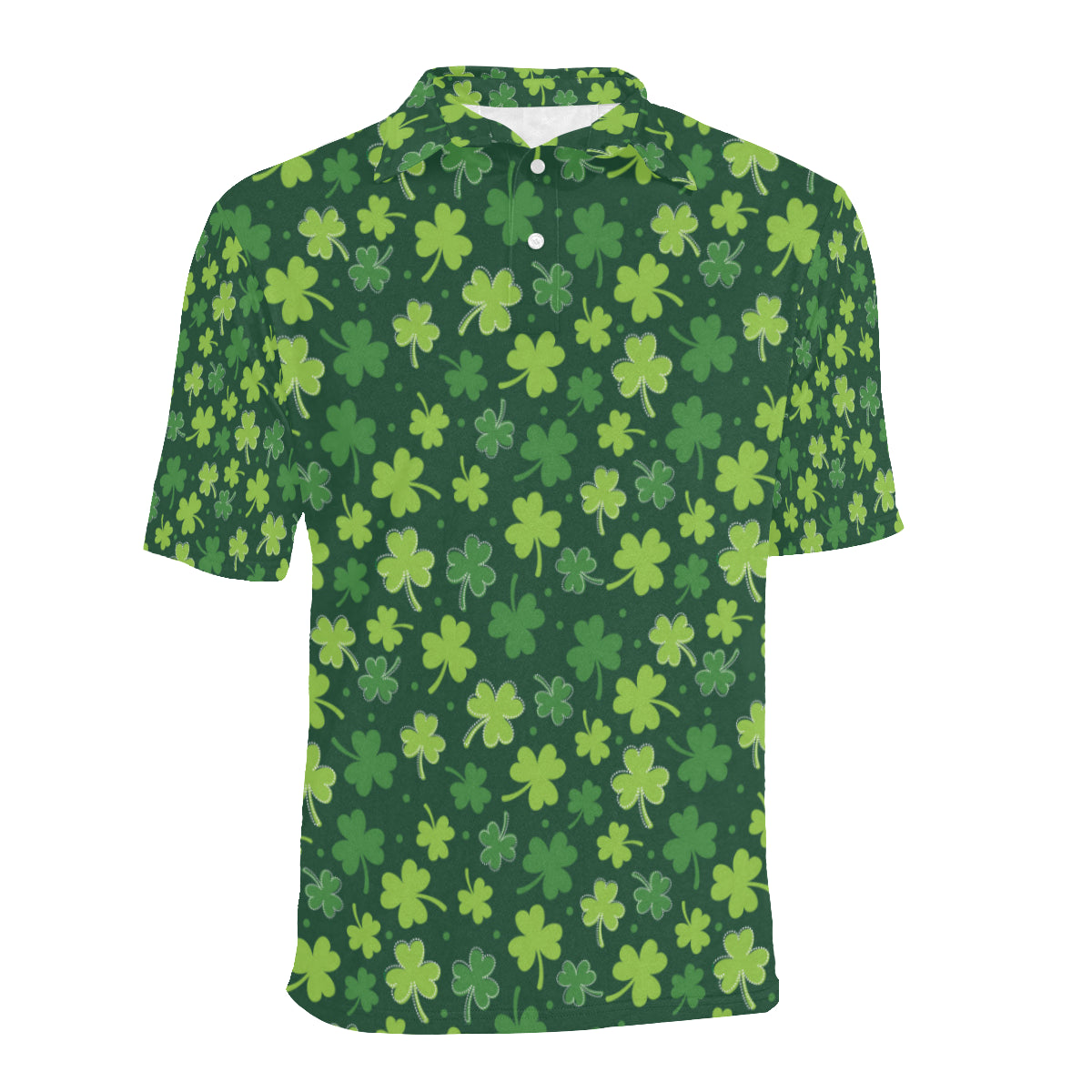 Clover  Pattern Print Design 02 Men Polo Shirt
