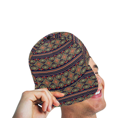 Ethnic Geometric Print Pattern Snapback Cap