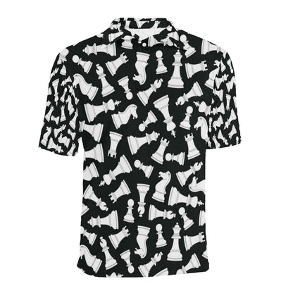 Chess Pattern Print Design 01 Men Polo Shirt