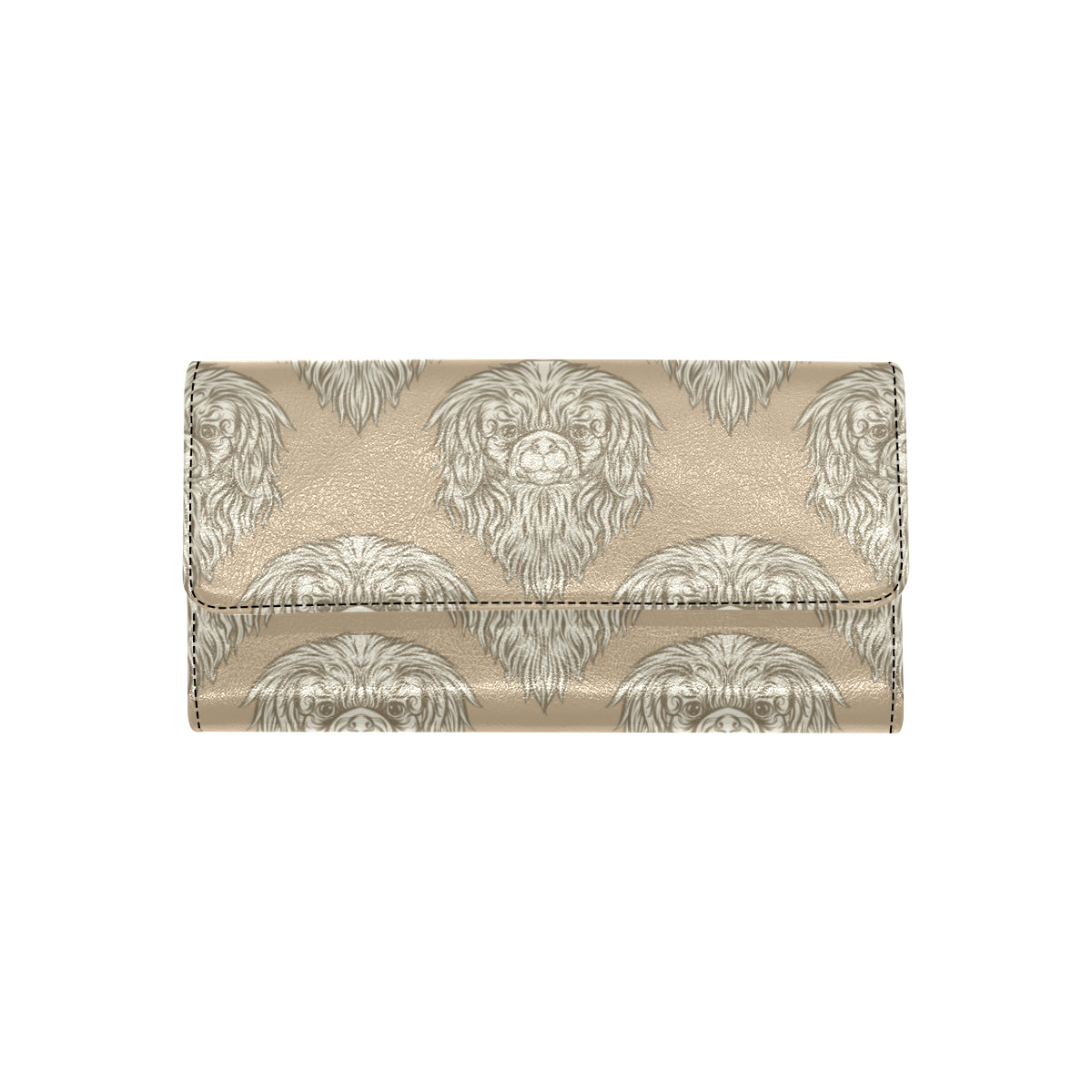 Pekingese Pattern Print Design A01 Women's Trifold Wallet