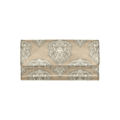 Pekingese Pattern Print Design A01 Women's Trifold Wallet