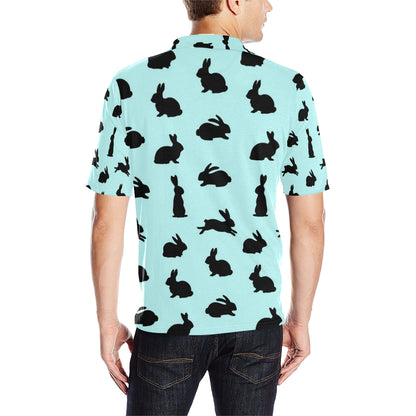 Rabbit Pattern Print Design RB010 Men Polo Shirt