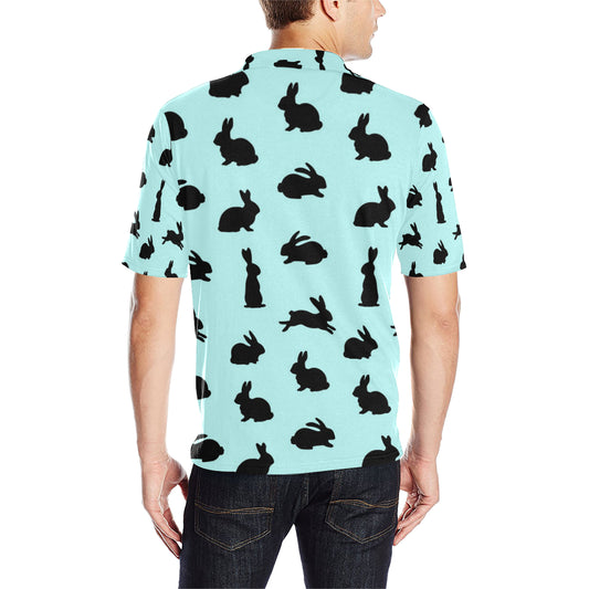 Rabbit Pattern Print Design RB010 Men Polo Shirt