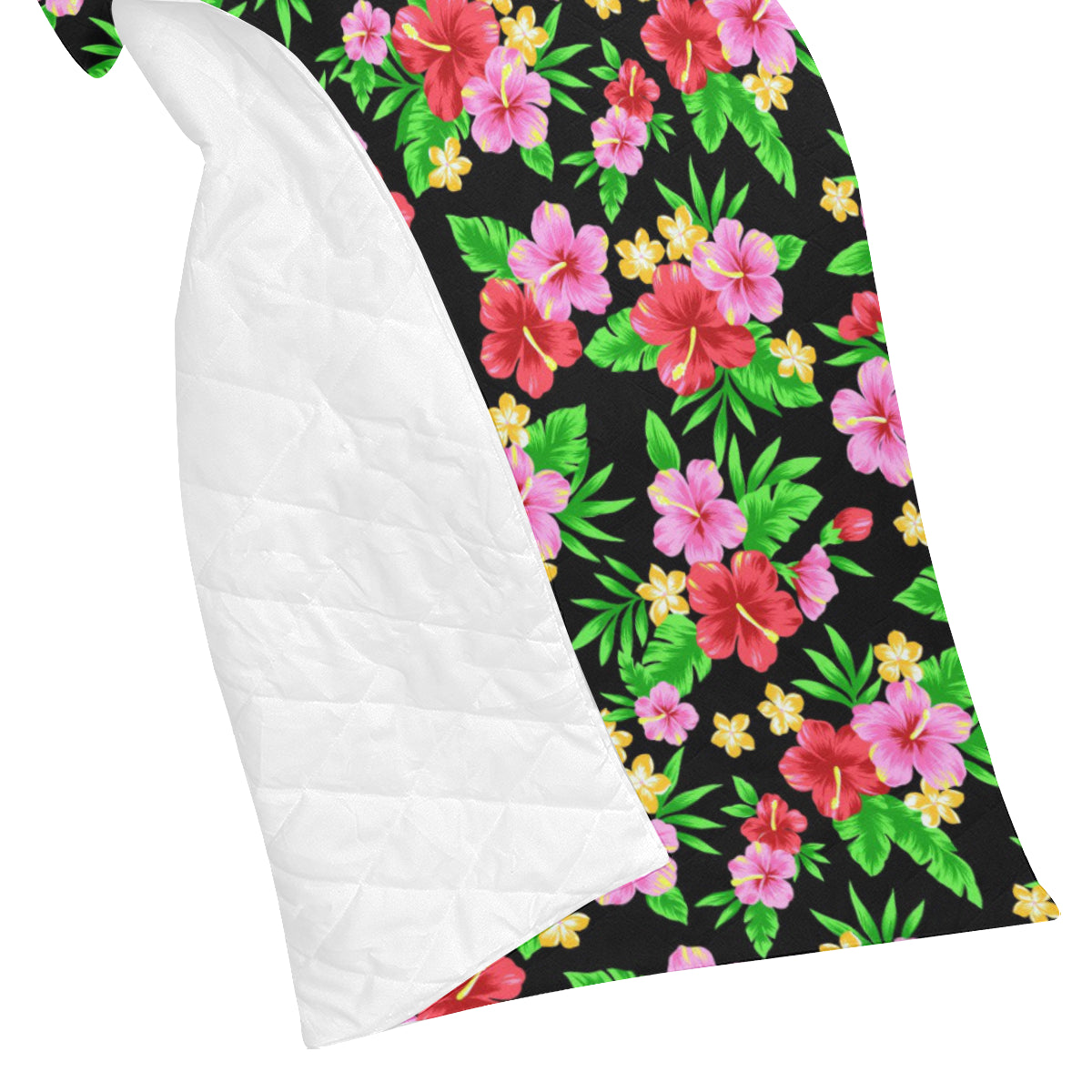 Pink Red Hibiscus Pattern Print Design HB023 Premium Quilt