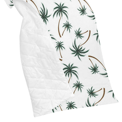 Palm Tree Pattern Print Design PT07 Premium Quilt