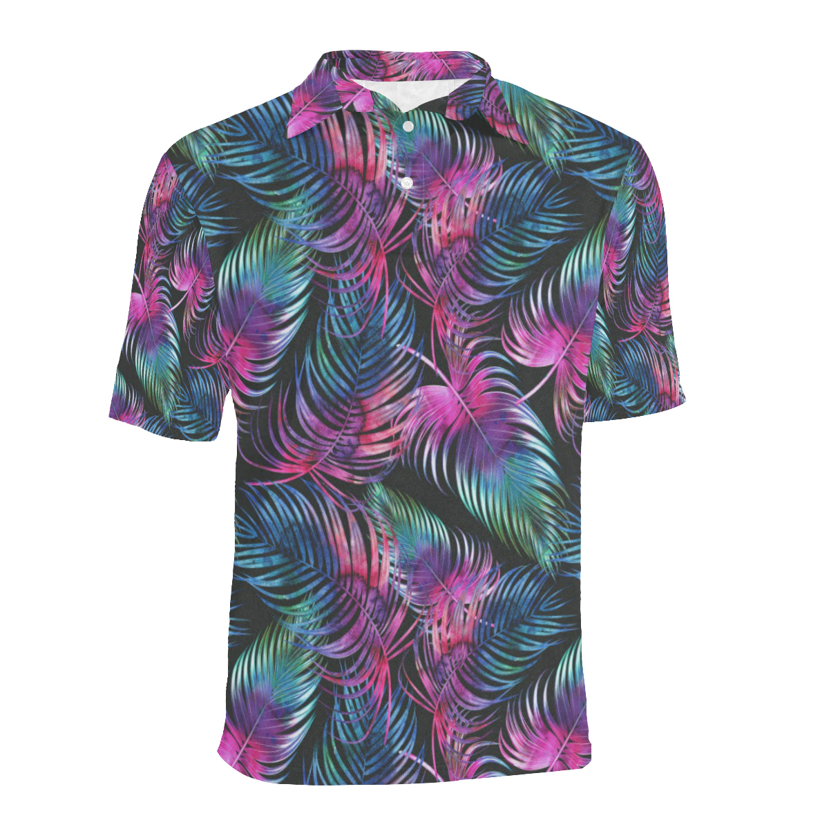 Palm Leaves Pattern Print Design PL010 Men Polo Shirt