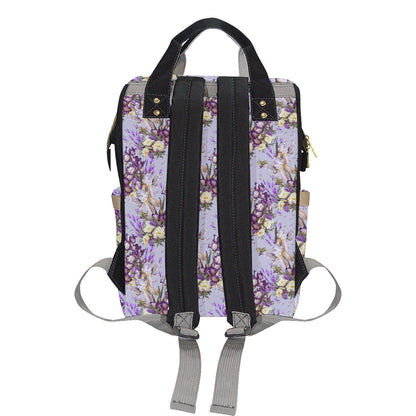 Iris Pattern Print Design IR07 Diaper Bag Backpack