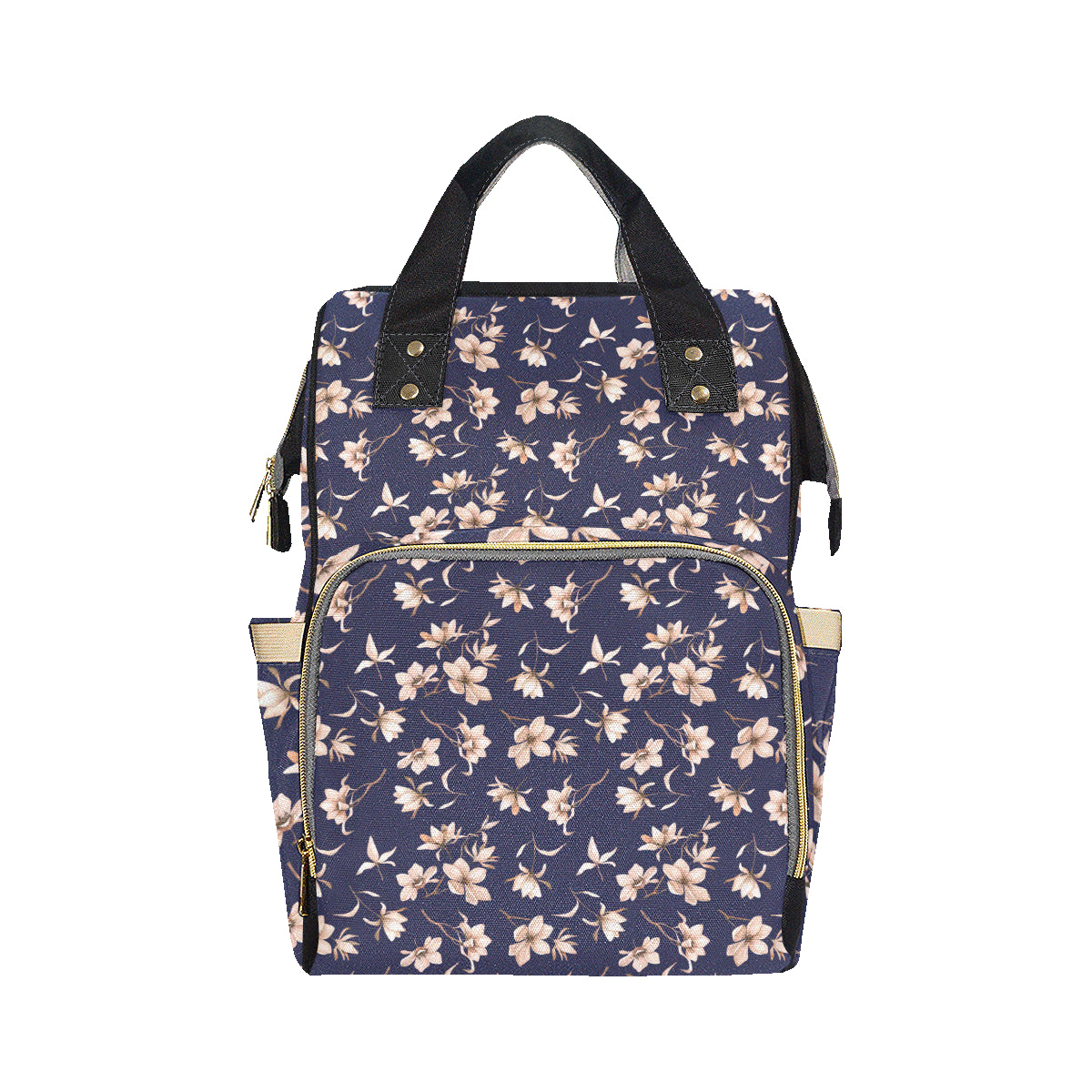 Beautiful Floral Pattern Diaper Bag Backpack