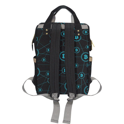 Cryptocurrency Pattern Print Design 01 Diaper Bag Backpack