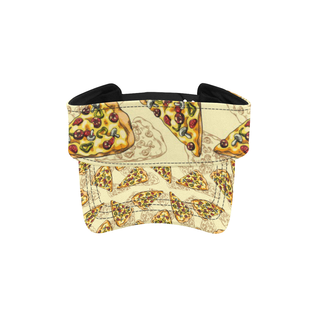 Pizza Pattern Print Design A01 Unisex Sun Visor