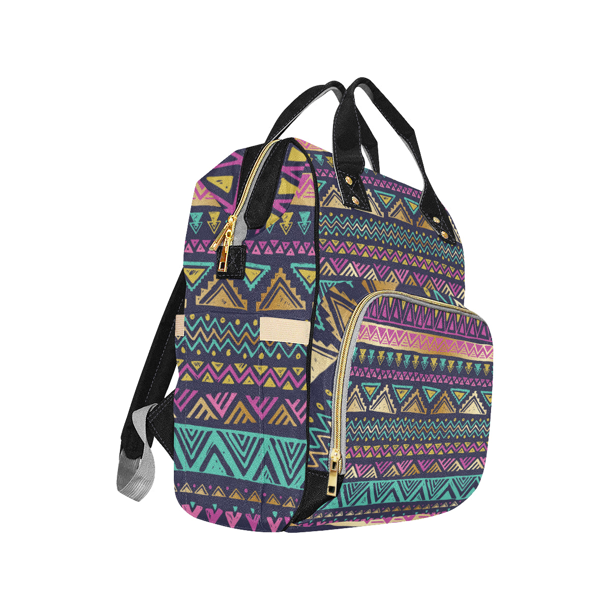 Multicolor Tribal aztec Diaper Bag Backpack