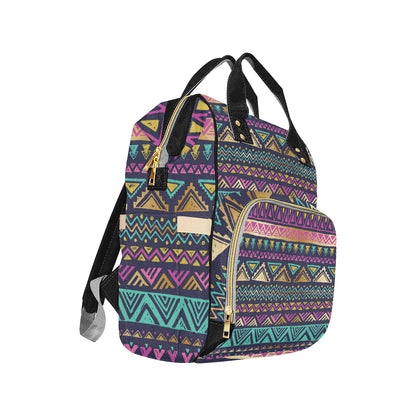 Multicolor Tribal aztec Diaper Bag Backpack