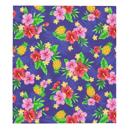 Hawaiian Themed Pattern Print Design H05 Premium Quilt