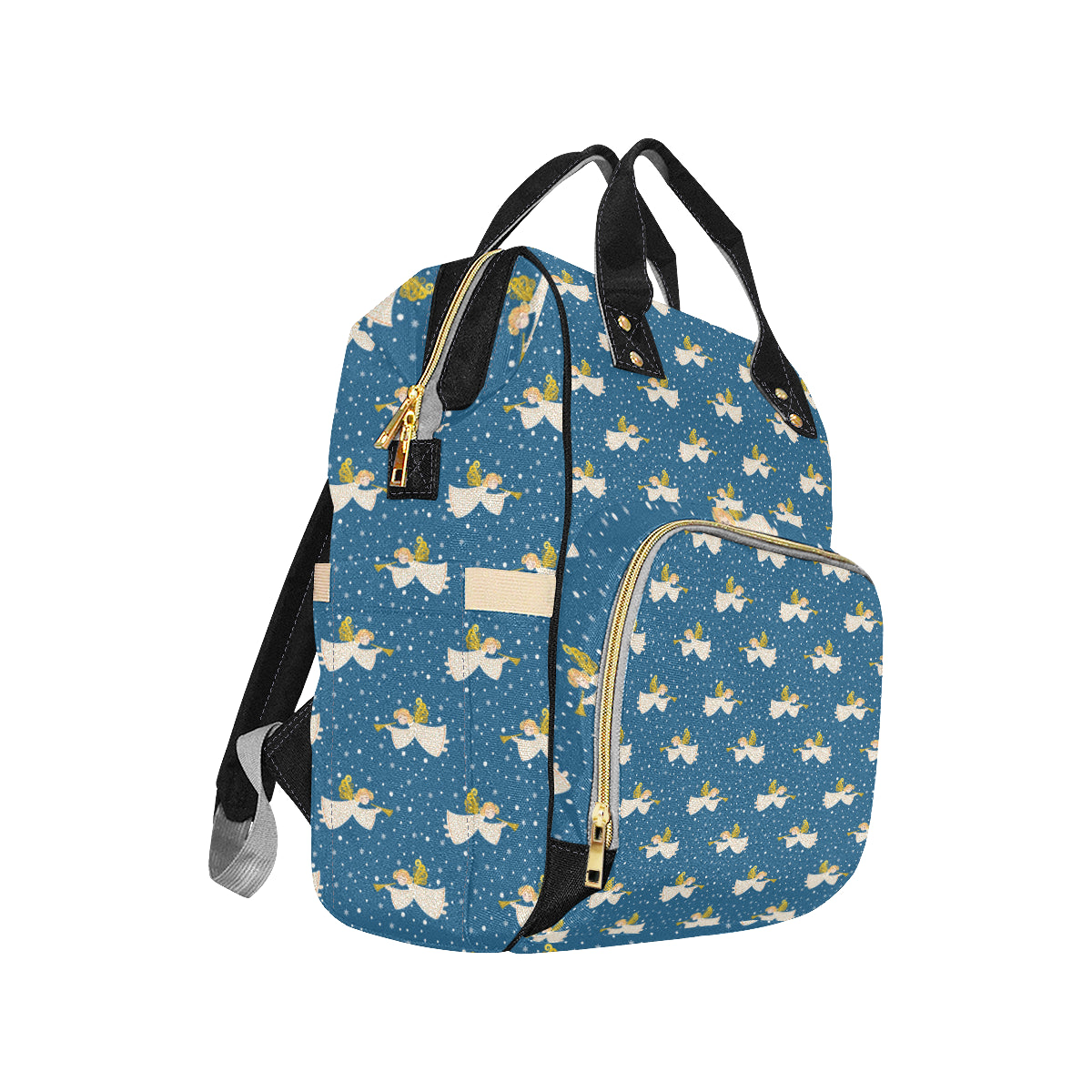 Angel Pattern Print Design 08 Diaper Bag Backpack