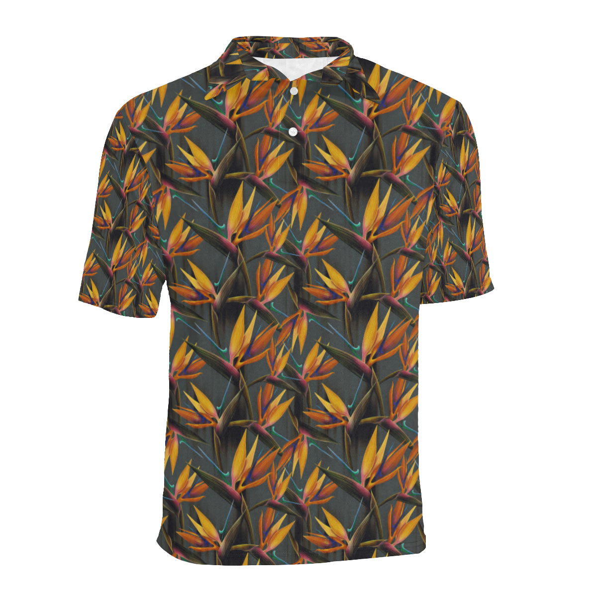 Bird Of Paradise Pattern Print Design 01 Men Polo Shirt