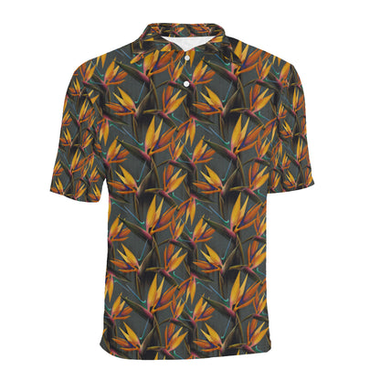 Bird Of Paradise Pattern Print Design 01 Men Polo Shirt