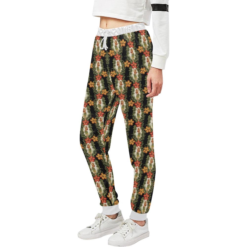 Hawaiian Flower Hula Hibiscus Print Unisex Sweatpants