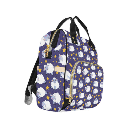 Sheep Pattern Print Design 03 Diaper Bag Backpack