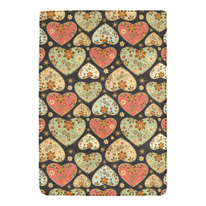 Heart Boho Pattern Print Design HE04 Women's Trifold Wallet