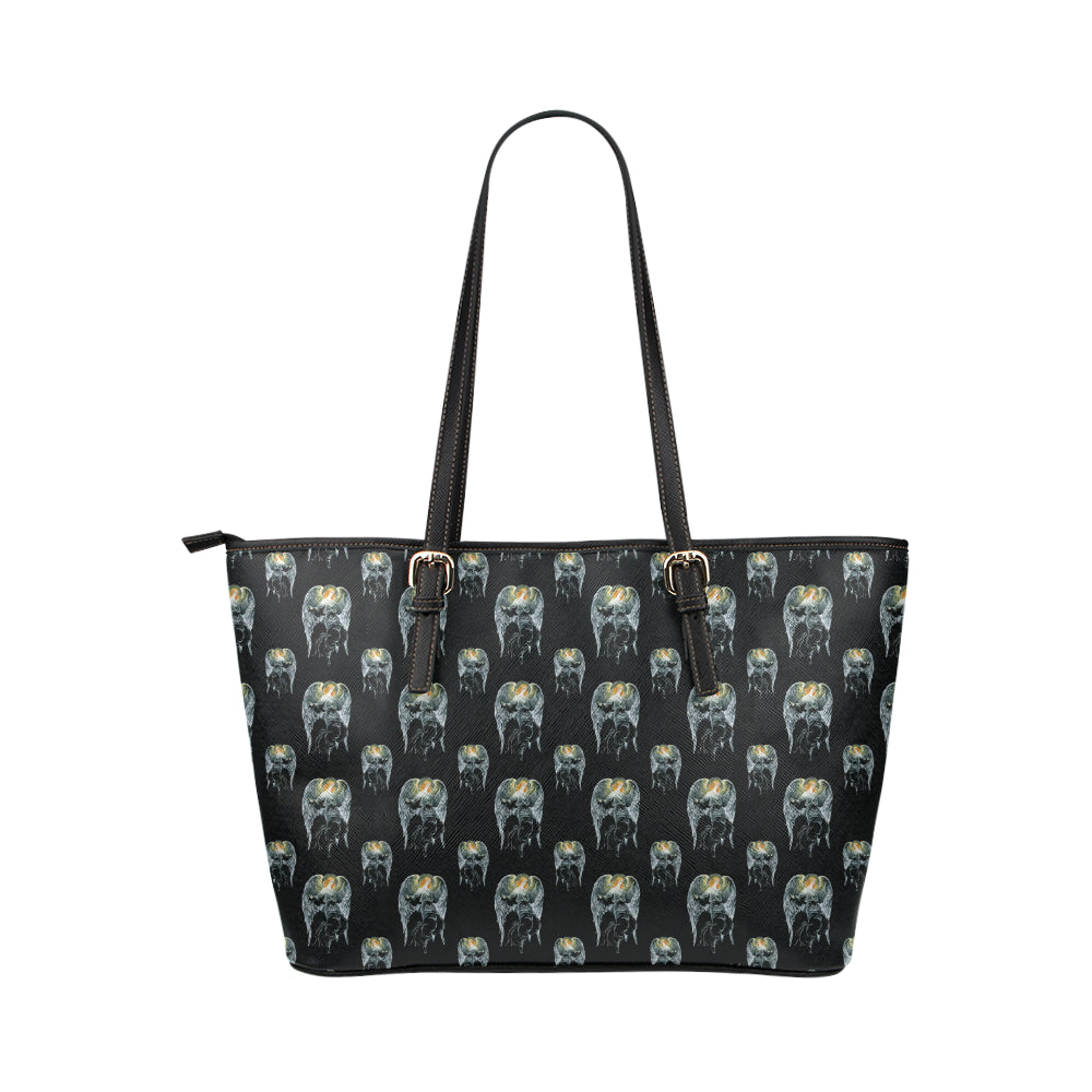 Angel with Wings Cute Design Print Leather Tote Bag