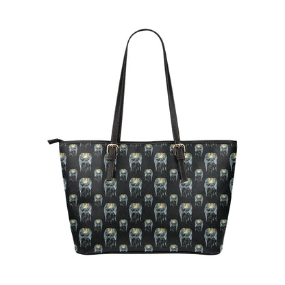 Angel with Wings Cute Design Print Leather Tote Bag