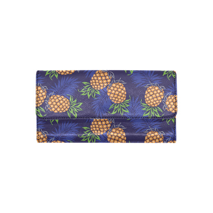 Pineapple Pattern Print Design PP02 Women's Trifold Wallet