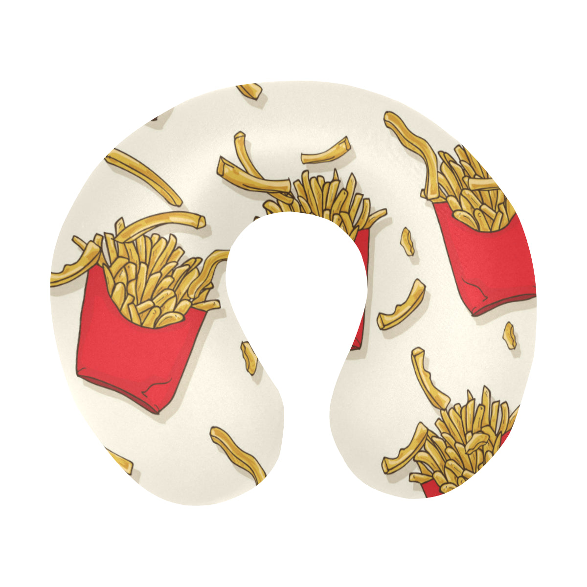 French Fried Pattern Print Design 01 U-Shaped Travel Neck Pillow