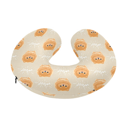 Pomeranians Pattern Print Design A04 U-Shaped Travel Neck Pillow