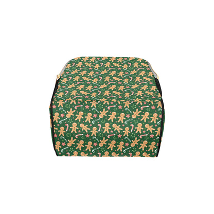 Gingerbread Pattern Print Design 04 Diaper Bag Backpack