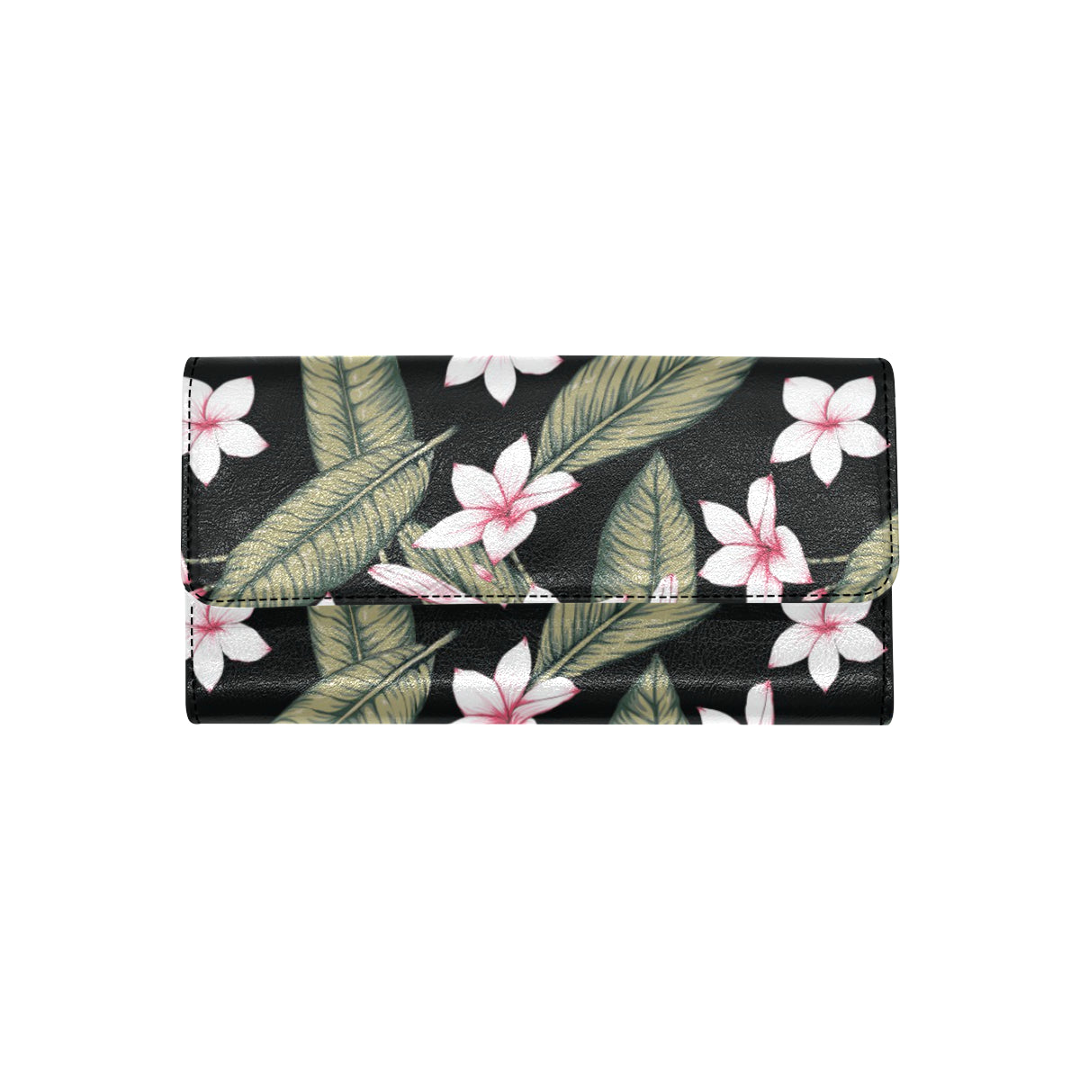 Plumeria Pattern Print Design PM021 Women's Trifold Wallet
