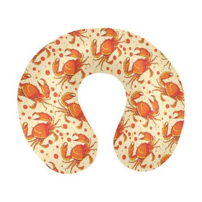 Crab Pattern Print Design 01 U-Shaped Travel Neck Pillow