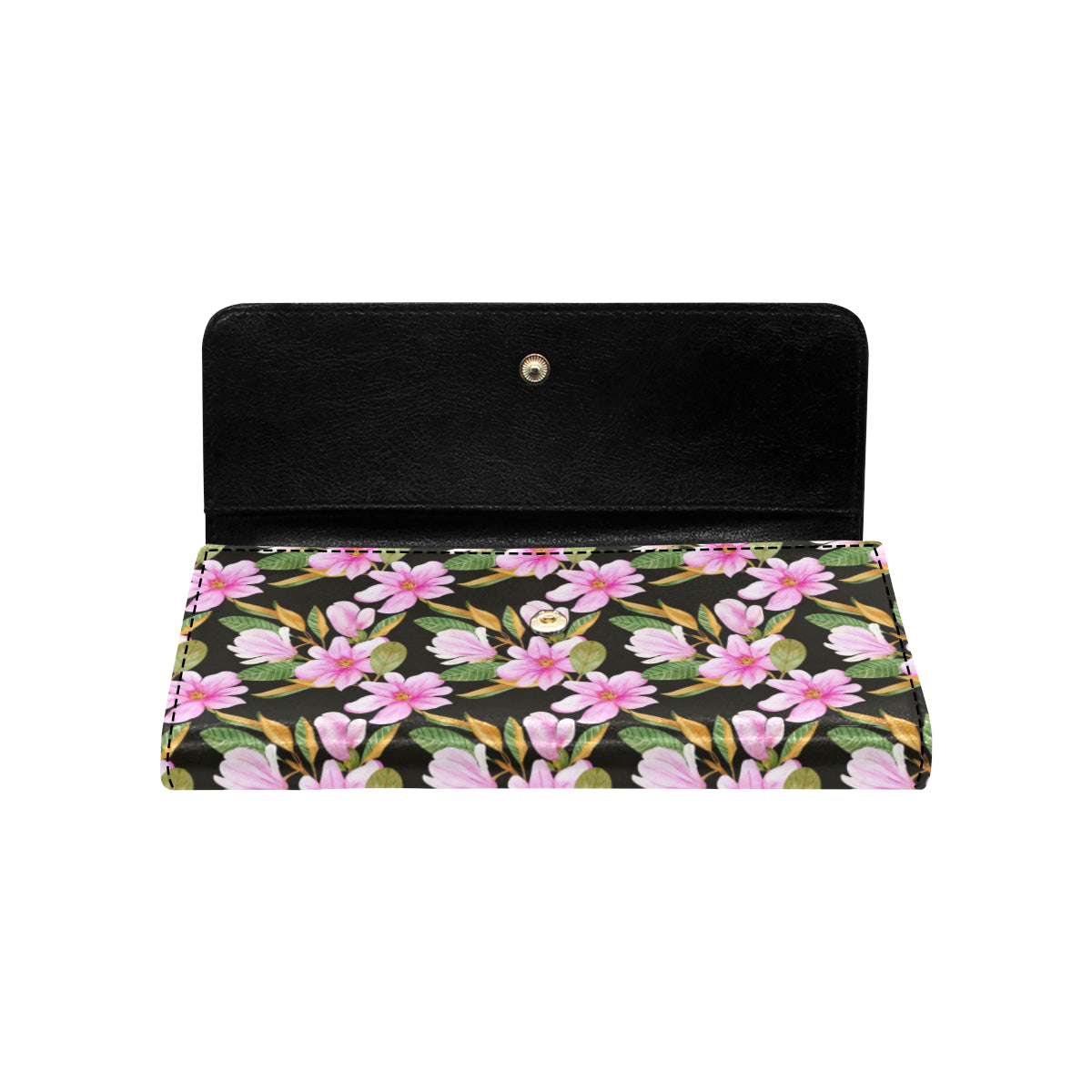Magnolia Pattern Print Design MAG08 Women's Trifold Wallet