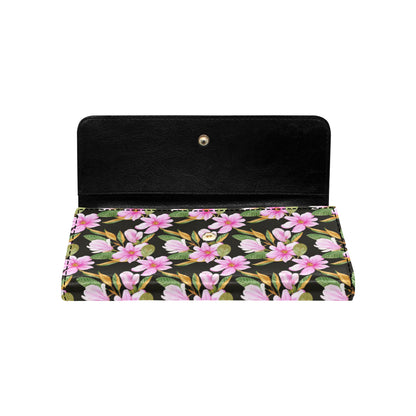Magnolia Pattern Print Design MAG08 Women's Trifold Wallet