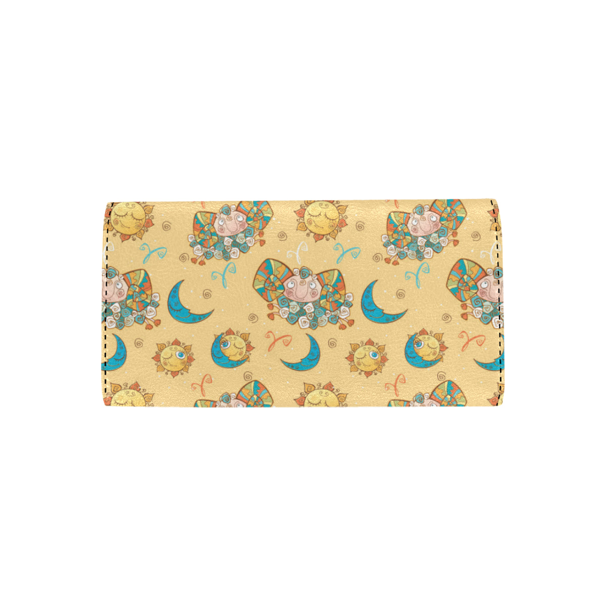 Aries Zodiac Pattern Print Design 03 Women's Trifold Wallet