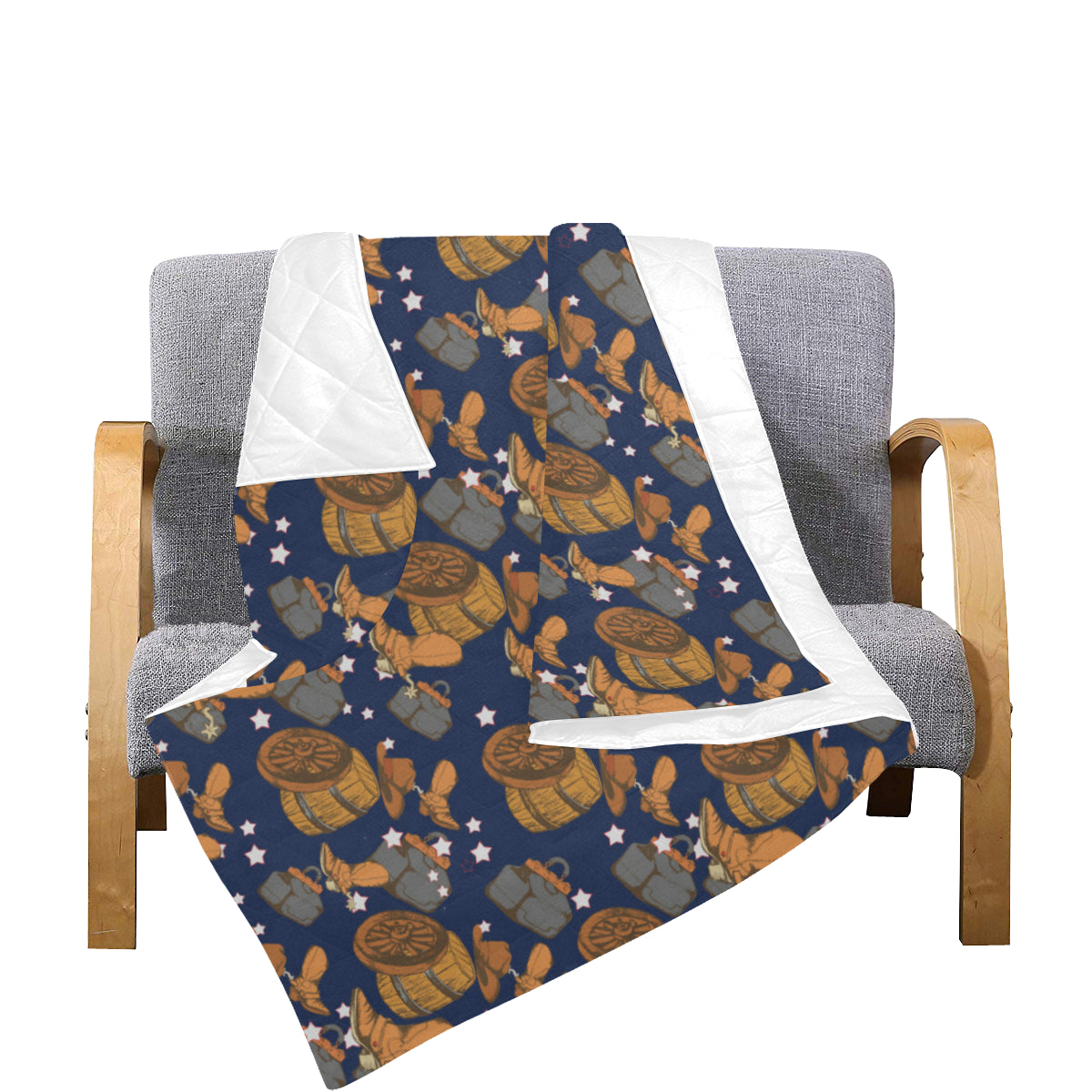 Cowboy Pattern Print Design 03 Premium Quilt