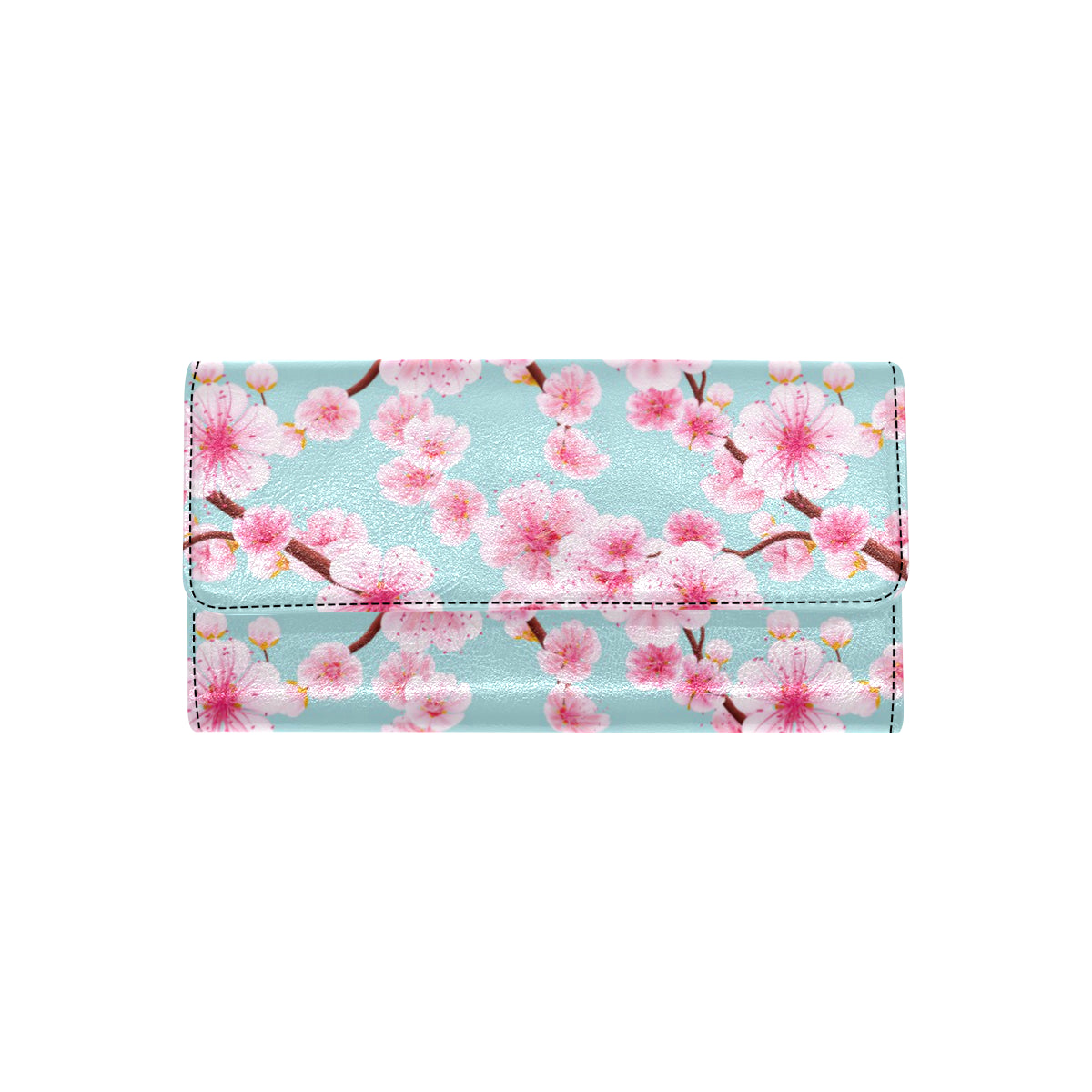 Cherry Blossom Pattern Print Design CB04 Women's Trifold Wallet