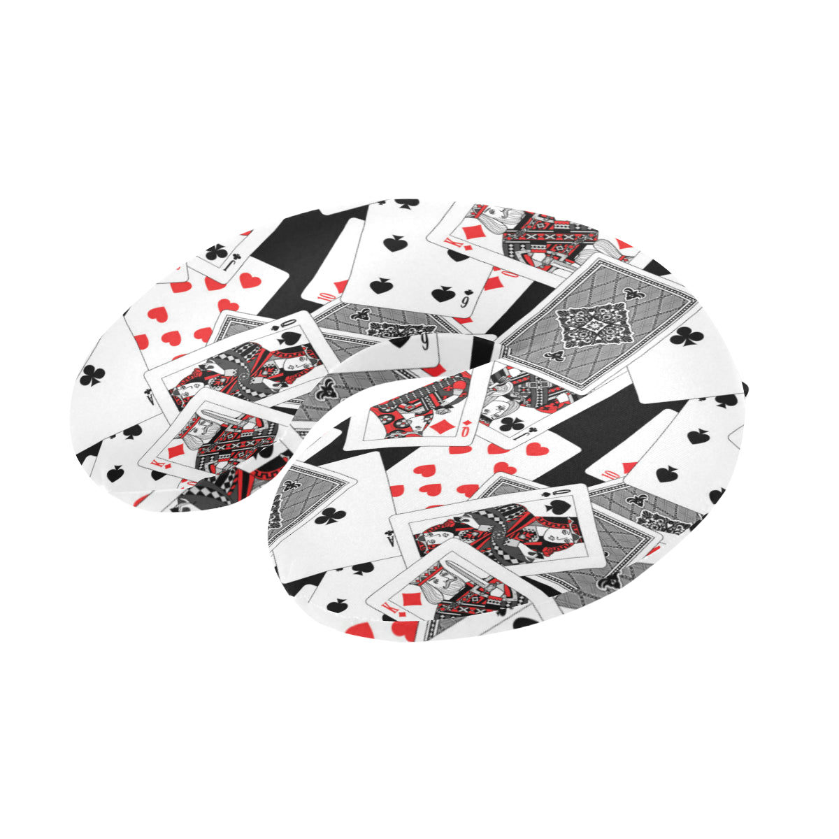 Poker Cards Pattern Print Design A04 U-Shaped Travel Neck Pillow