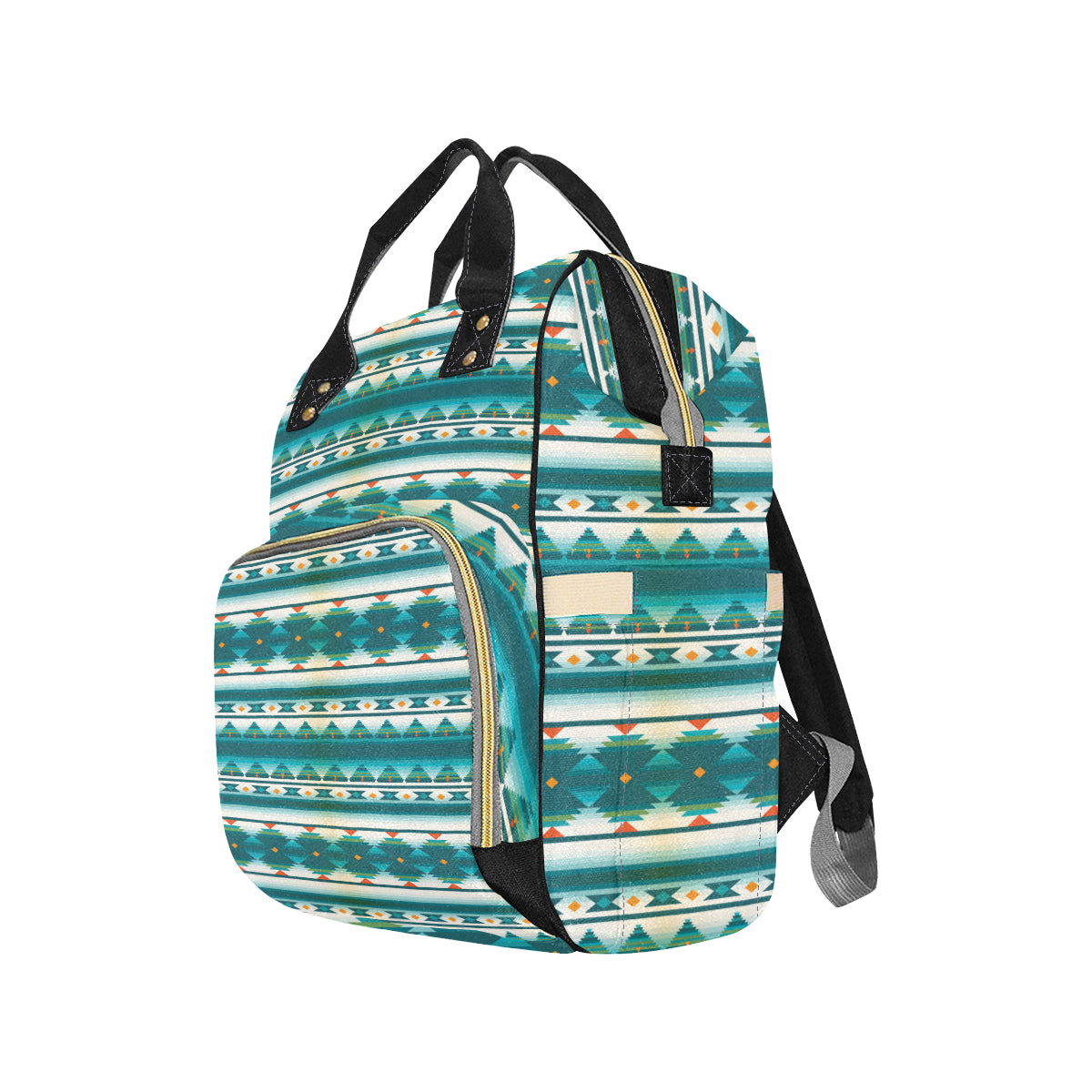 Blue Tribal Aztec Diaper Bag Backpack